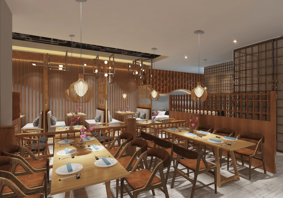 陝西餐飲裝修設計，陝西連鎖店裝修施工，陝西餐廳裝修設計