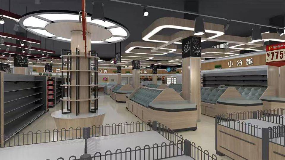 陝西超市裝修施工，陝西商鋪門店裝修施工，陝西商超門店裝修施工