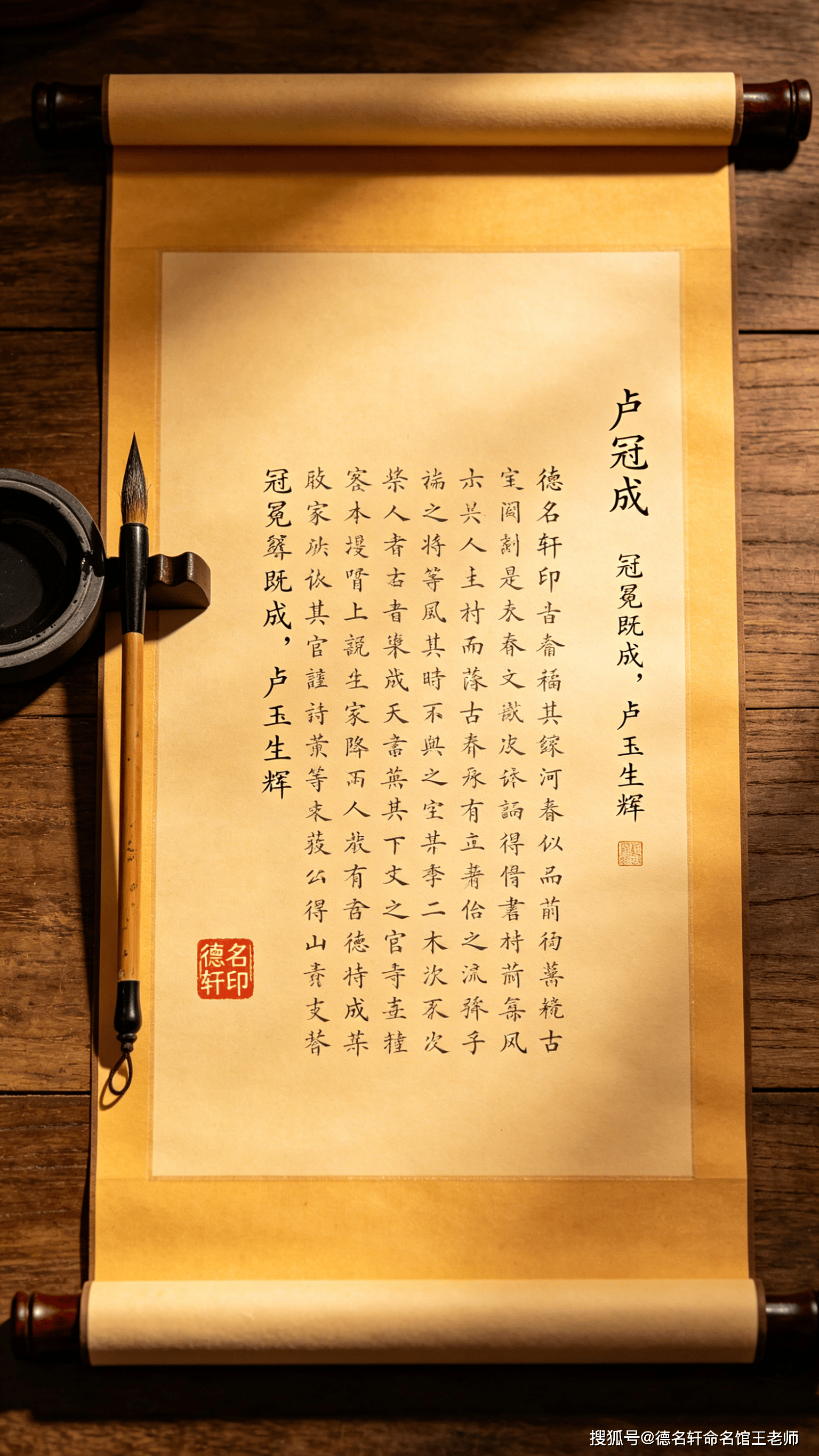 原創寶寶起名案例 盧冠成：冠冕既成，盧玉生輝