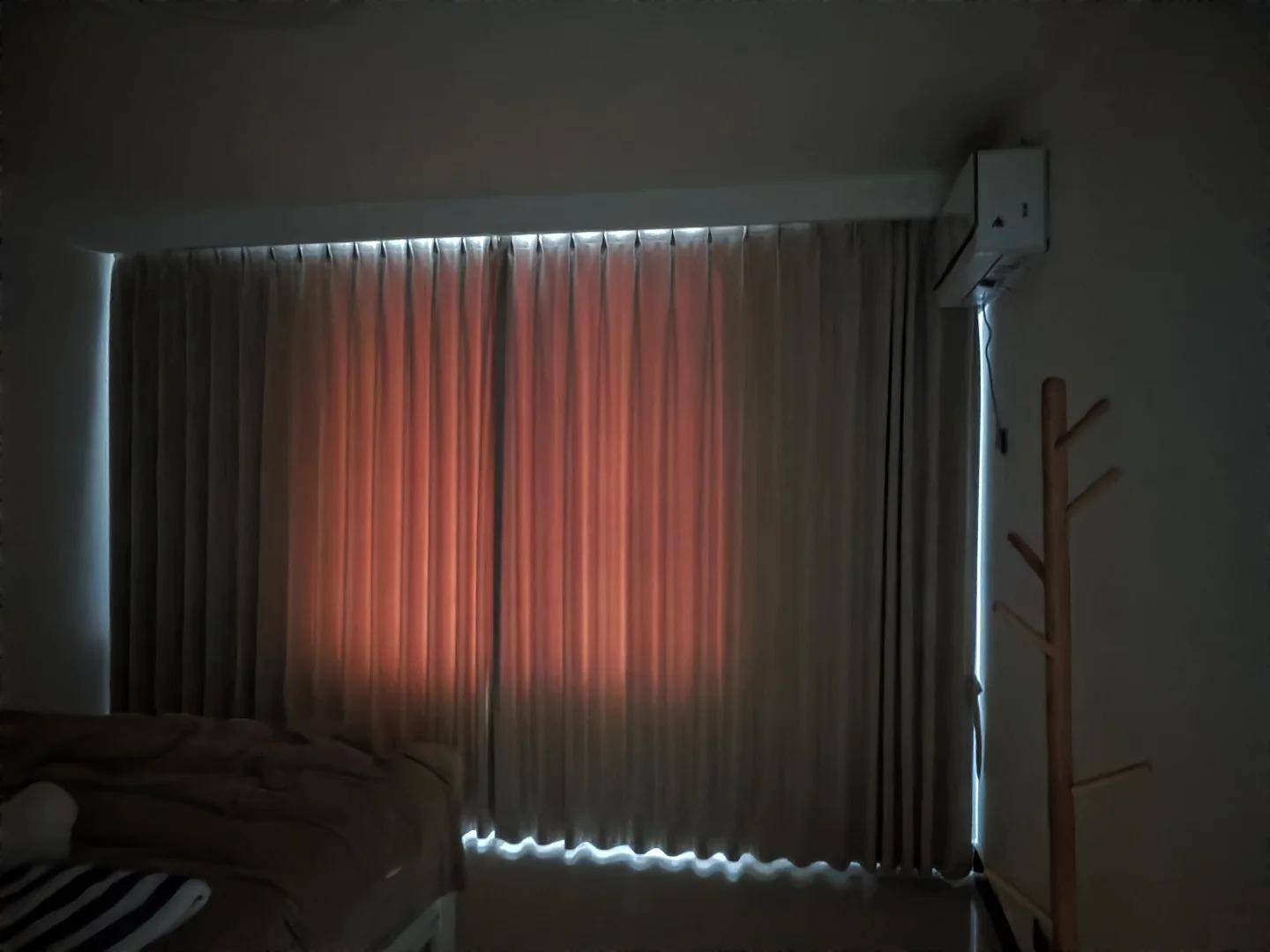 裝修遮光實測：普通窗簾加窗簾盒並非萬能，中波簾輕鬆解決頂部漏光